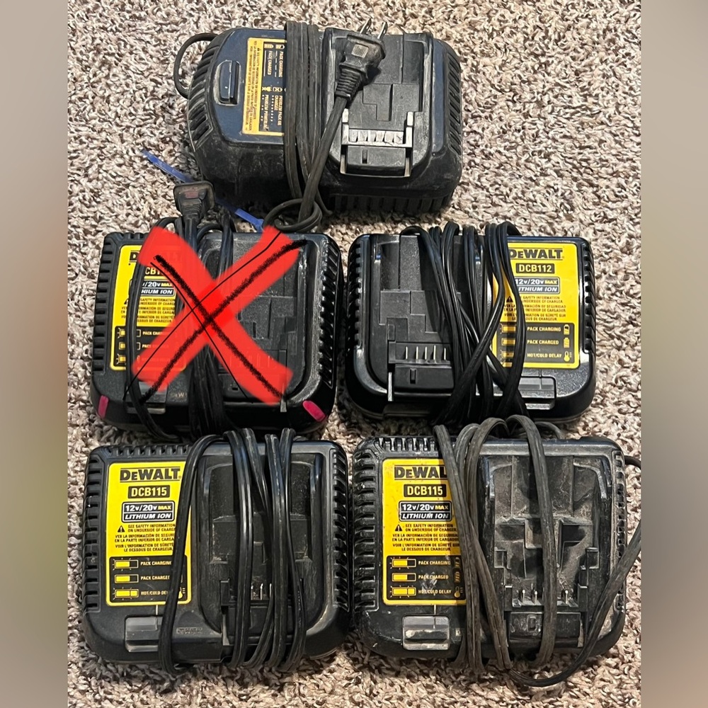DEWALT DCB115 DCB112 DCB101 12V/20V MAX Lithium Ion Battery Charger (PICK ONE)